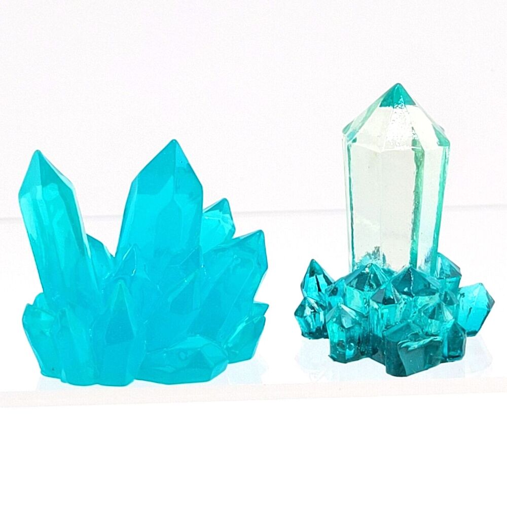 Blue Crystal Formations - Japanese Gachapon Display Set of 2